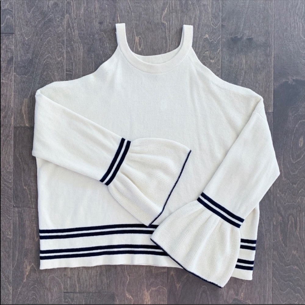 Anthropology cold shoulder sweater